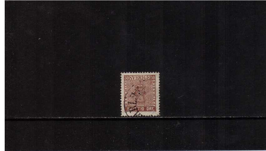 30o Red-Brown superb fine used very lightly cancelled and well centered.