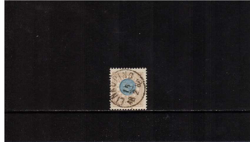 1K Blue and Bistre superb fine used with excellent centering and colour.