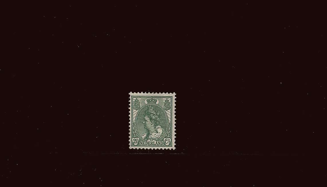 20c Green<br/>
A good bright and fresh mounted mint single.<br/>
SG Cat £250