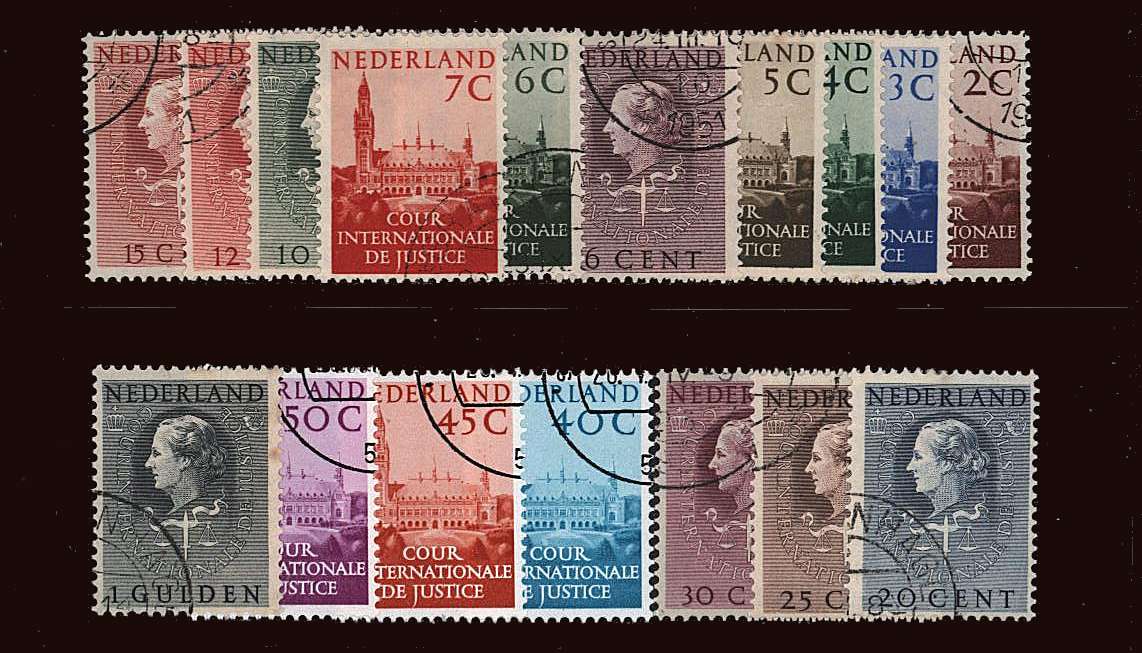 A superb fine used set of seventeen.<br/>
This set is not listed in mint condition, only used.