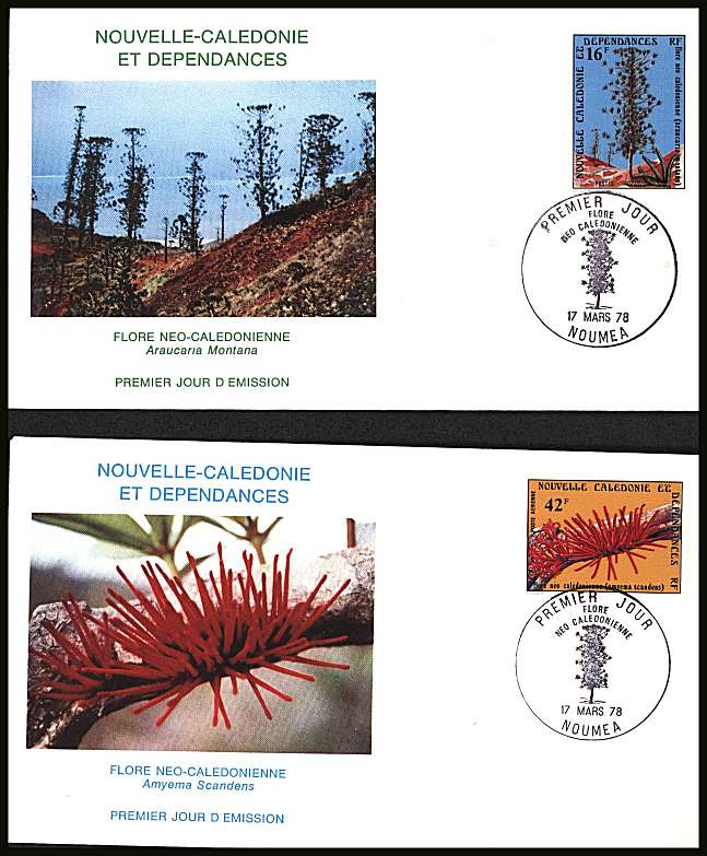Flora set of two on two illustrated First Day Covers.<br/>
Note no premium has been applied because its a FDC - Item is priced on the used value only.