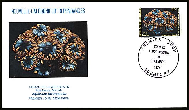 Aquarium - Fluorescent Corals single on illustrated First Day Cover.<br/>
Note no premium has been applied because its a FDC - Item is priced on the used value only.