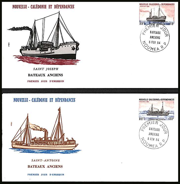 Ships - 3rd Series set of two on two illustrated First Day Covers.<br/>
Note no premium has been applied because its a FDC - Item is priced on the used value only.