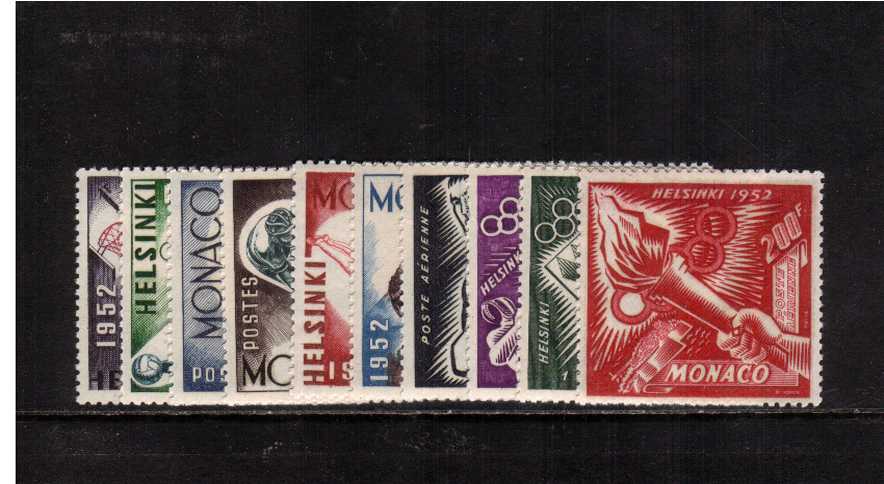 15th Olympic Games - Helsinki set of ten superb unmounted mint. SG Cat 75