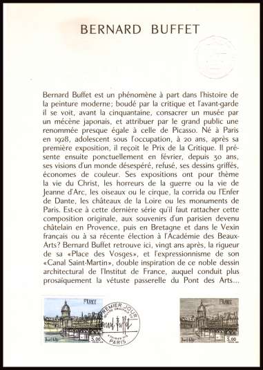 'Philatelic Creations' work by Bernard Buffet
<br/><b>Document number:  06-78 </b>