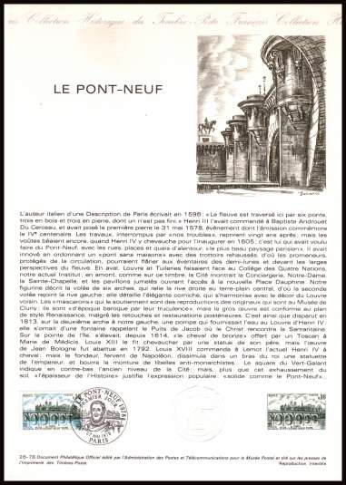 Tourist Publicity - Pont Neuf, Paris
<br/><b>Document number:  26-78 </b>