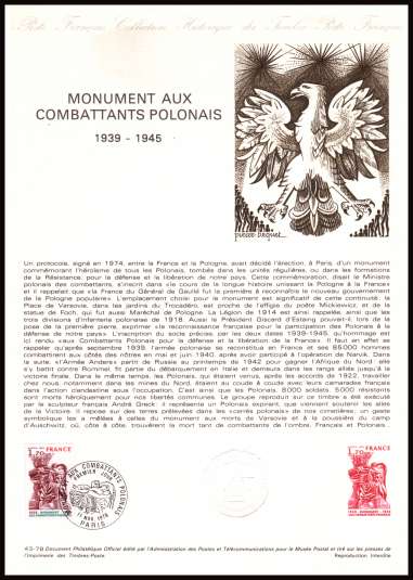 Polish War Veterans Memorial
<br/><b>Document number:  43-78 </b>
