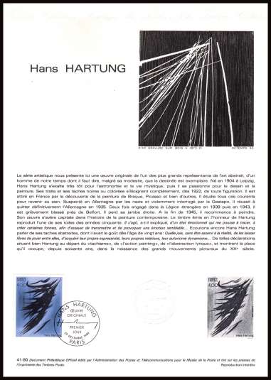 Philatelic Creations - Hans Hartung
<br/><b>Document number:   41-80 </b>