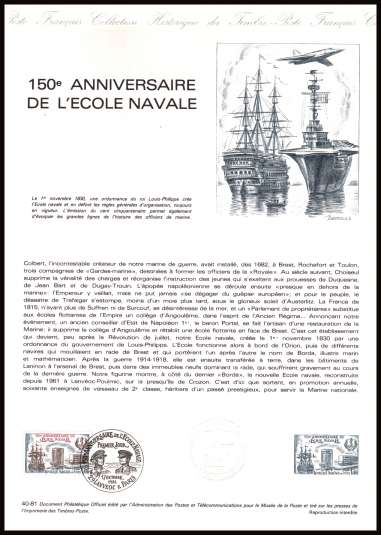 150th Anniversary of Naval School
<br/><b>Document number:  40-81 </b>
