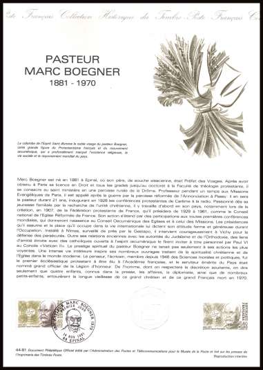 Red Cross Fund - Pasteur Marc Boegner
<br/><b>Document number:  44-81 </b>