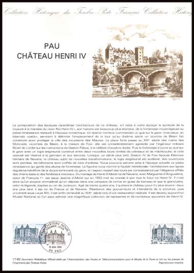 Tourist Publicity - Chateau Henri IV, Pau
<br/><b>Document number:  17-82 </b>