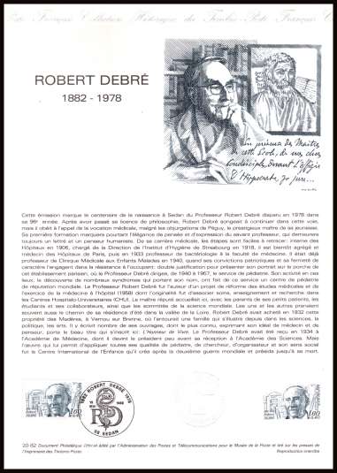 Red Cross Fund - Robert Debre
<br/><b>Document number:  20-82 </b>