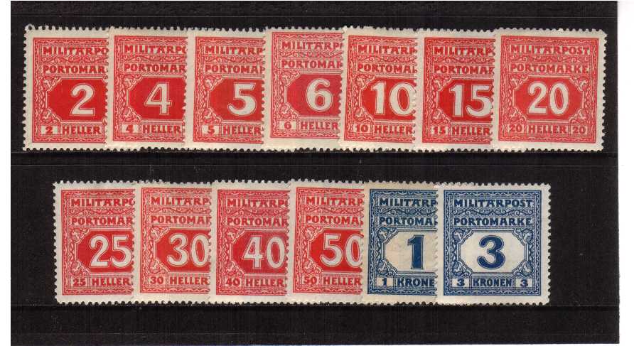 Postage Dues set of thirteen lightly mounted mint
