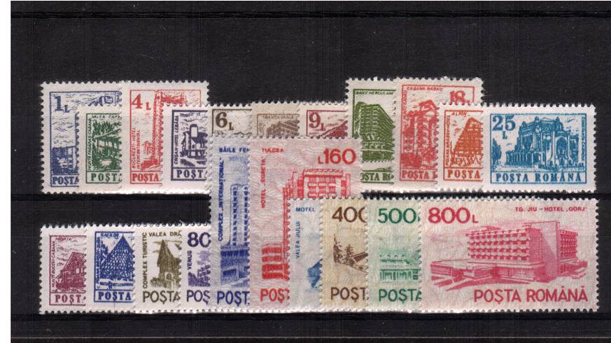 The ''Buildings'' set of twentyone superb unmounted mint.