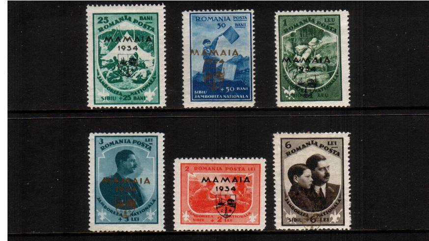 Mamaia Jamboree Fund<br/>A lightly mounted mint set of six. Scarce set.