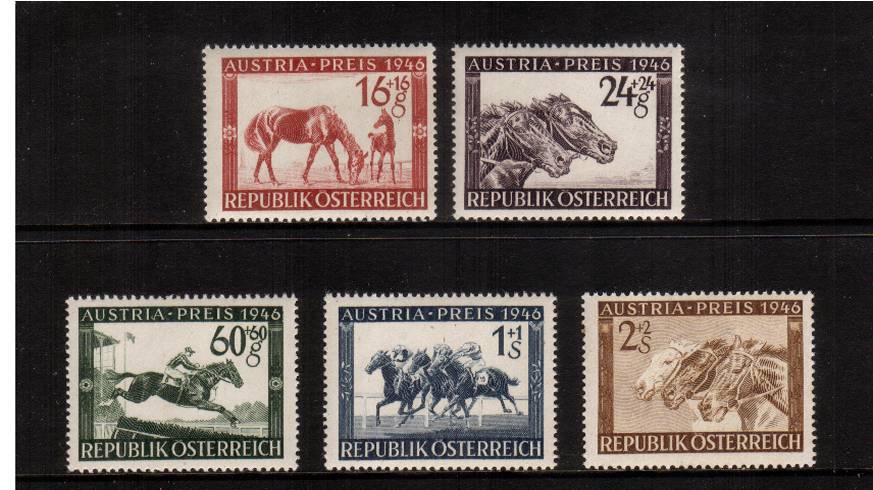 Austria Prize Race Fund<br/>A superb unmounted mint set of five