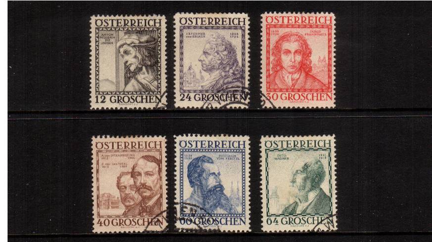 Welfare Funds - Austrian Architects.<br/>A superb fine used set of six