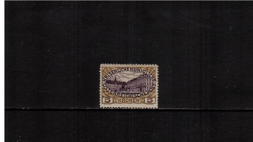 5K Purple and OLive-Brown<br/>A fine lightly mounted mint single
