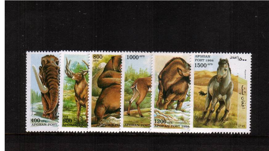 Animals set of six superb unmounted mint