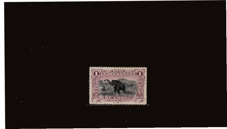 1f Black and Reddish Violet definitive single<br/>
A fine mounted mint single